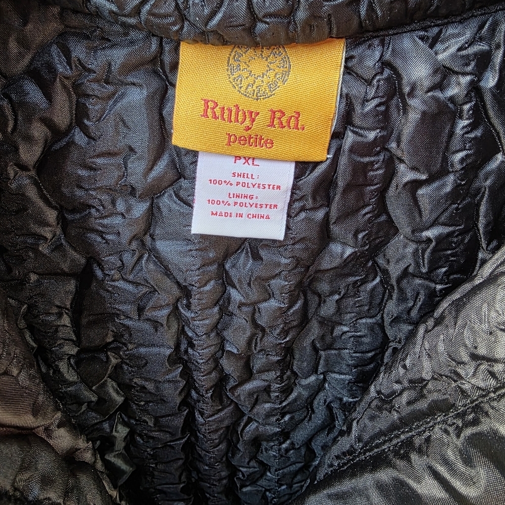 Ruby Rd. Women's Multicolor Bomber Jacket - Picture 6 of 7